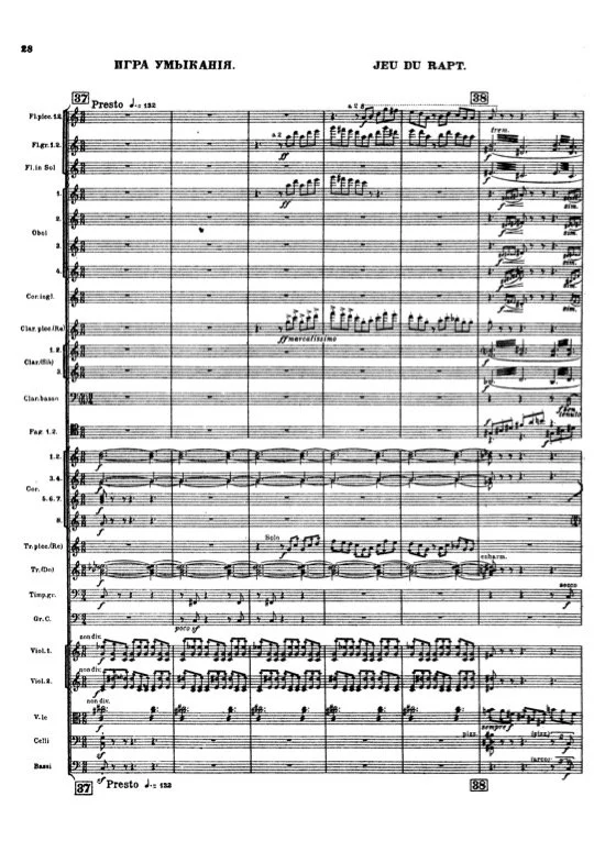 Stravinsky, The Rite of Spring, Rehearsal Numbers 37-39