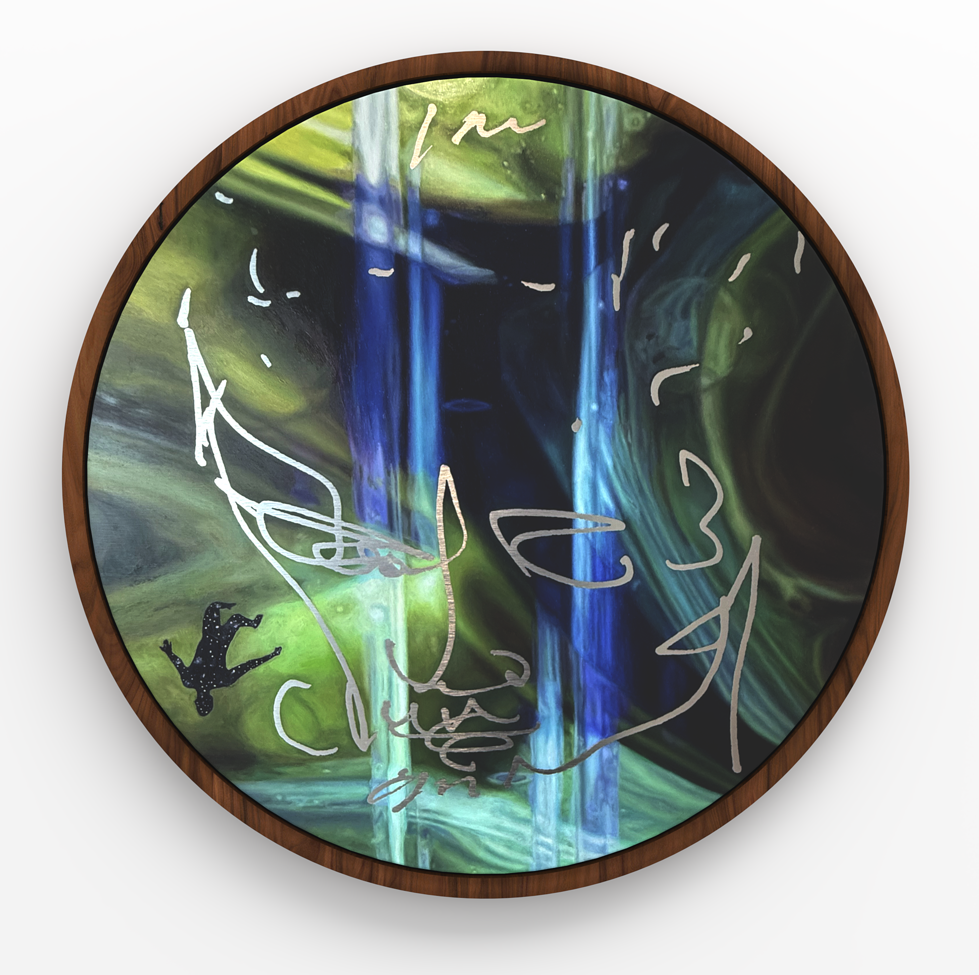 ANAXIMANDER IV
- 
Oil on aluminium panel
- 
Ø : 40 cm | 15.7 inches

Walnut frame

__
Jonathan Joubert 2026