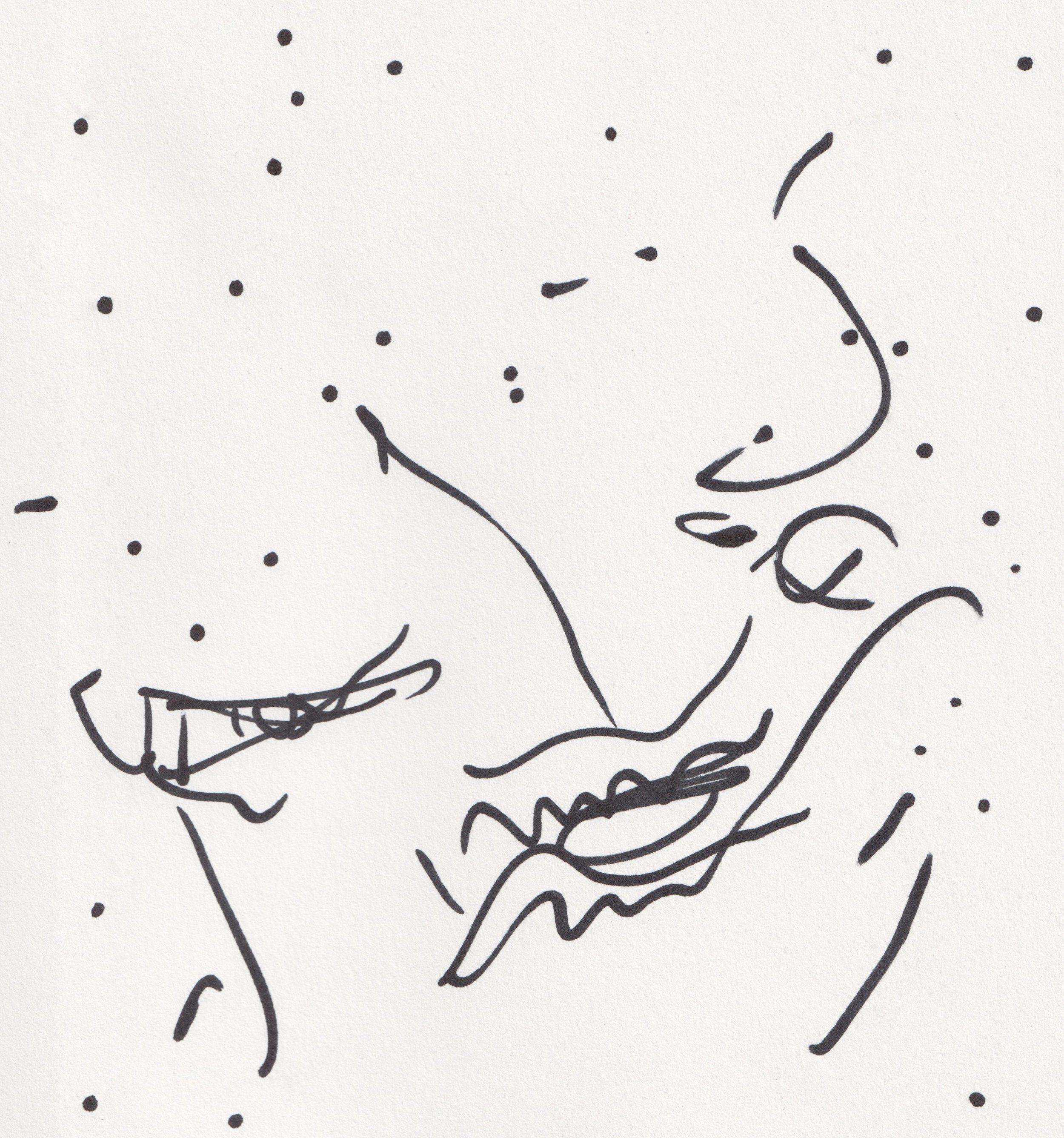 ANAXIMANDER drawing by Jonathan Joubert, permanent marker on paper, 2026.