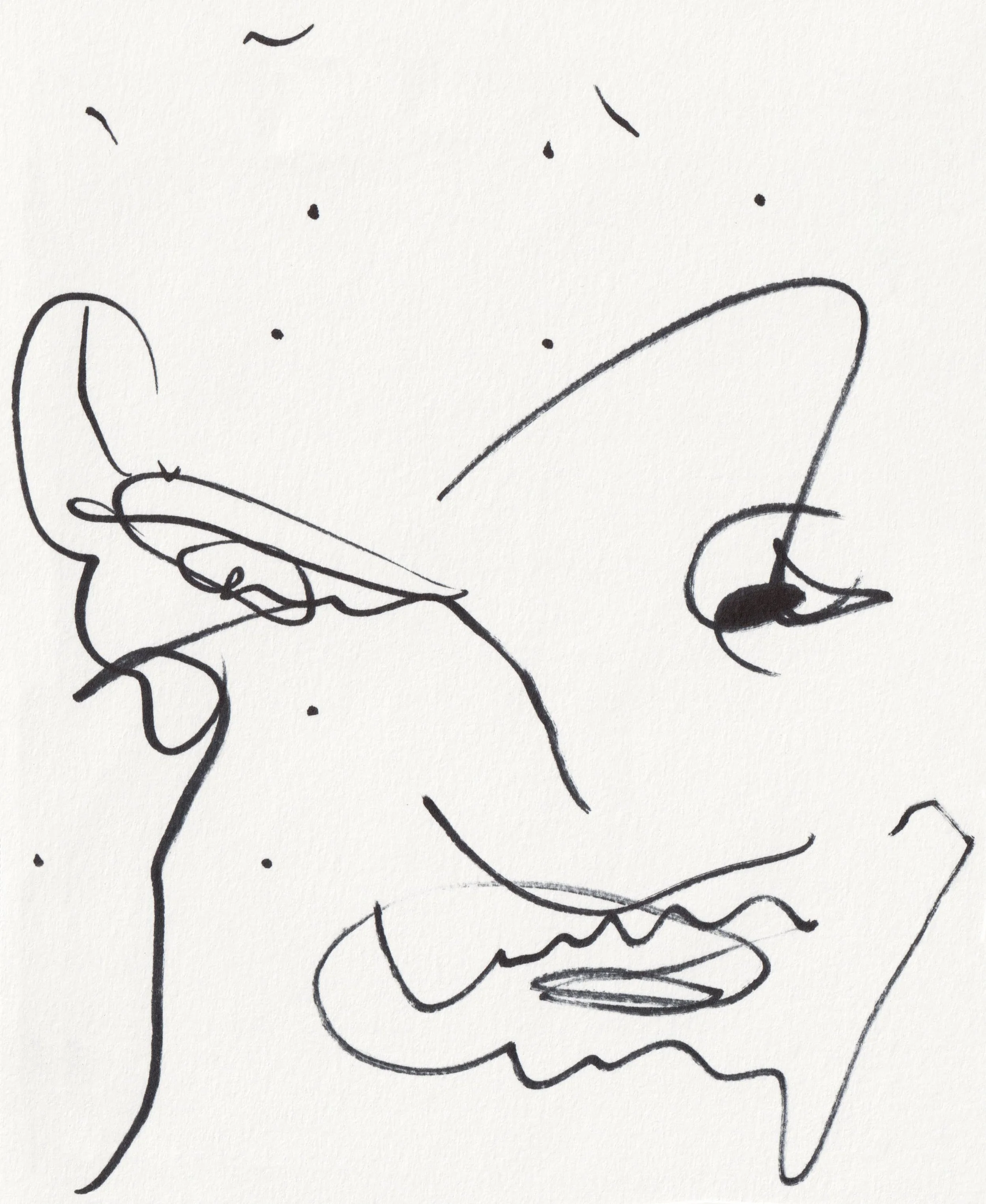 ANAXIMANDER drawing by Jonathan Joubert, permanent marker on paper, 2026.