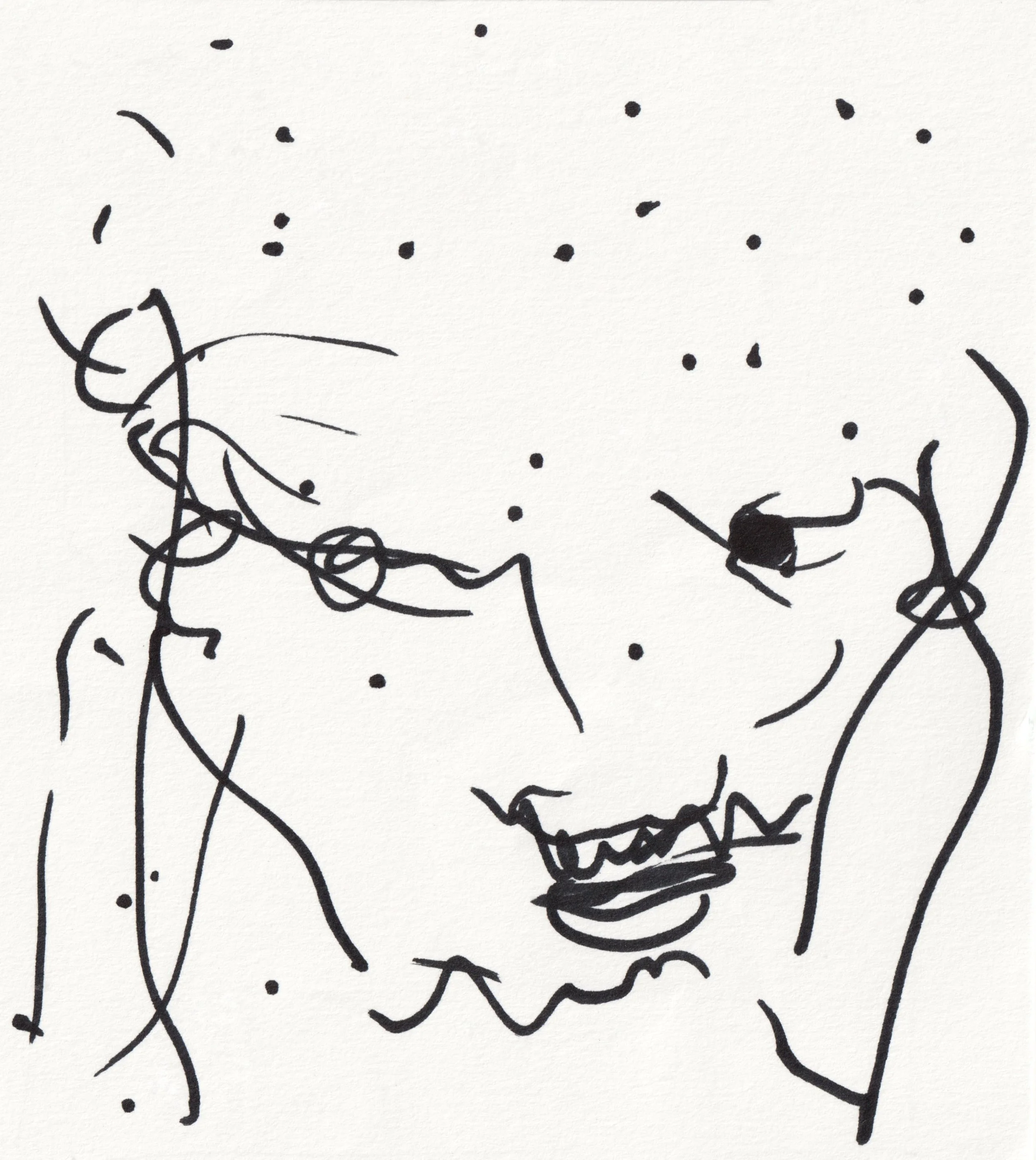ANAXIMANDER drawing by Jonathan Joubert, permanent marker on paper, 2026.
