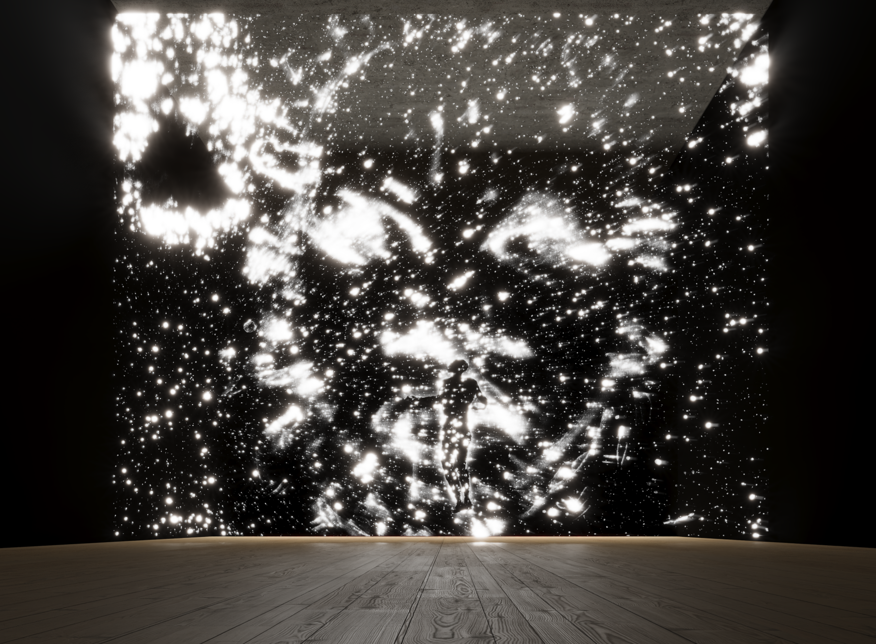 A digital light composition based on a drawing by British artist Jonathan Joubert. 