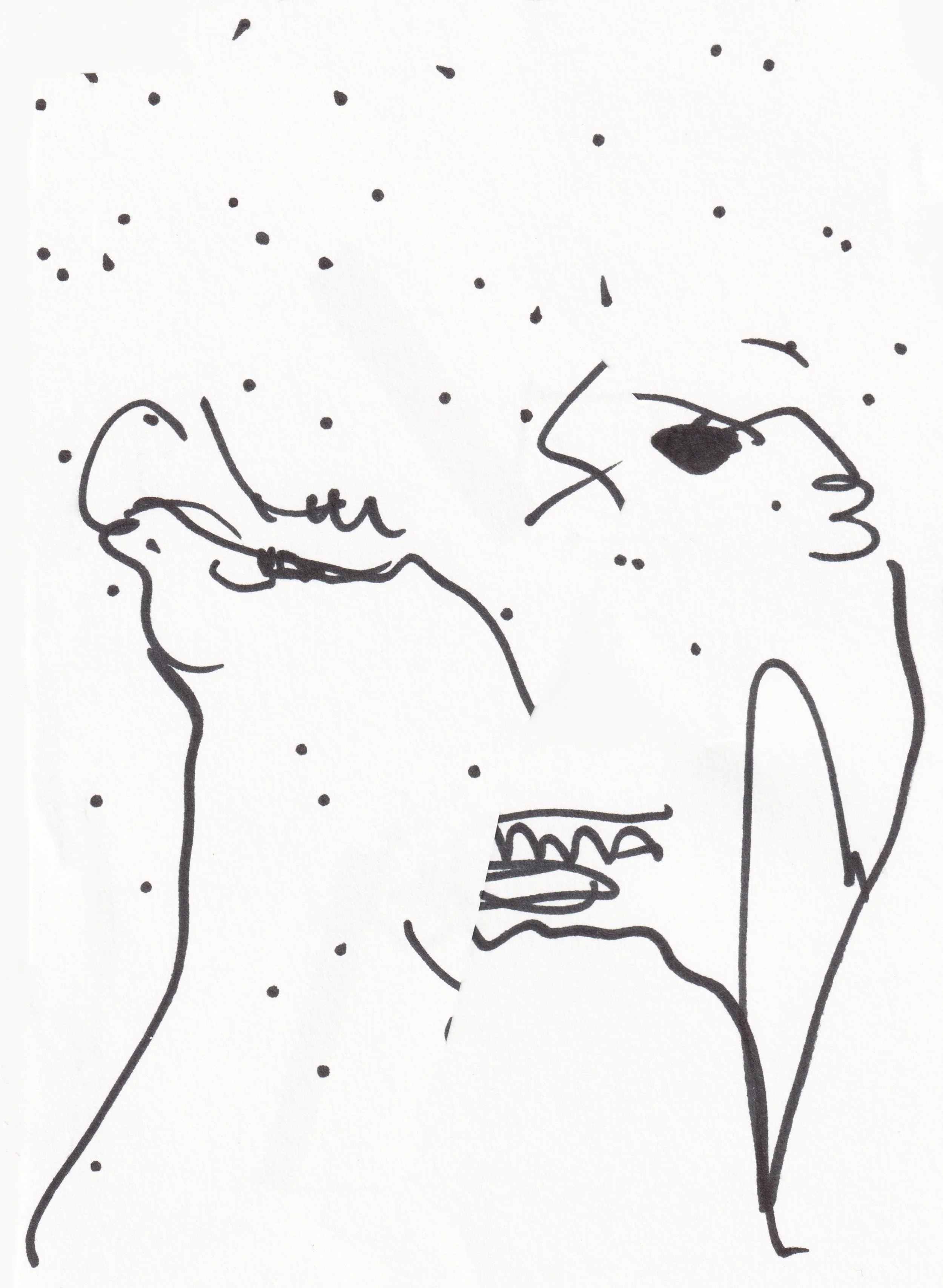 ANAXIMANDER, permanent marker drawing on paper by Jonathan Joubert, 2026.