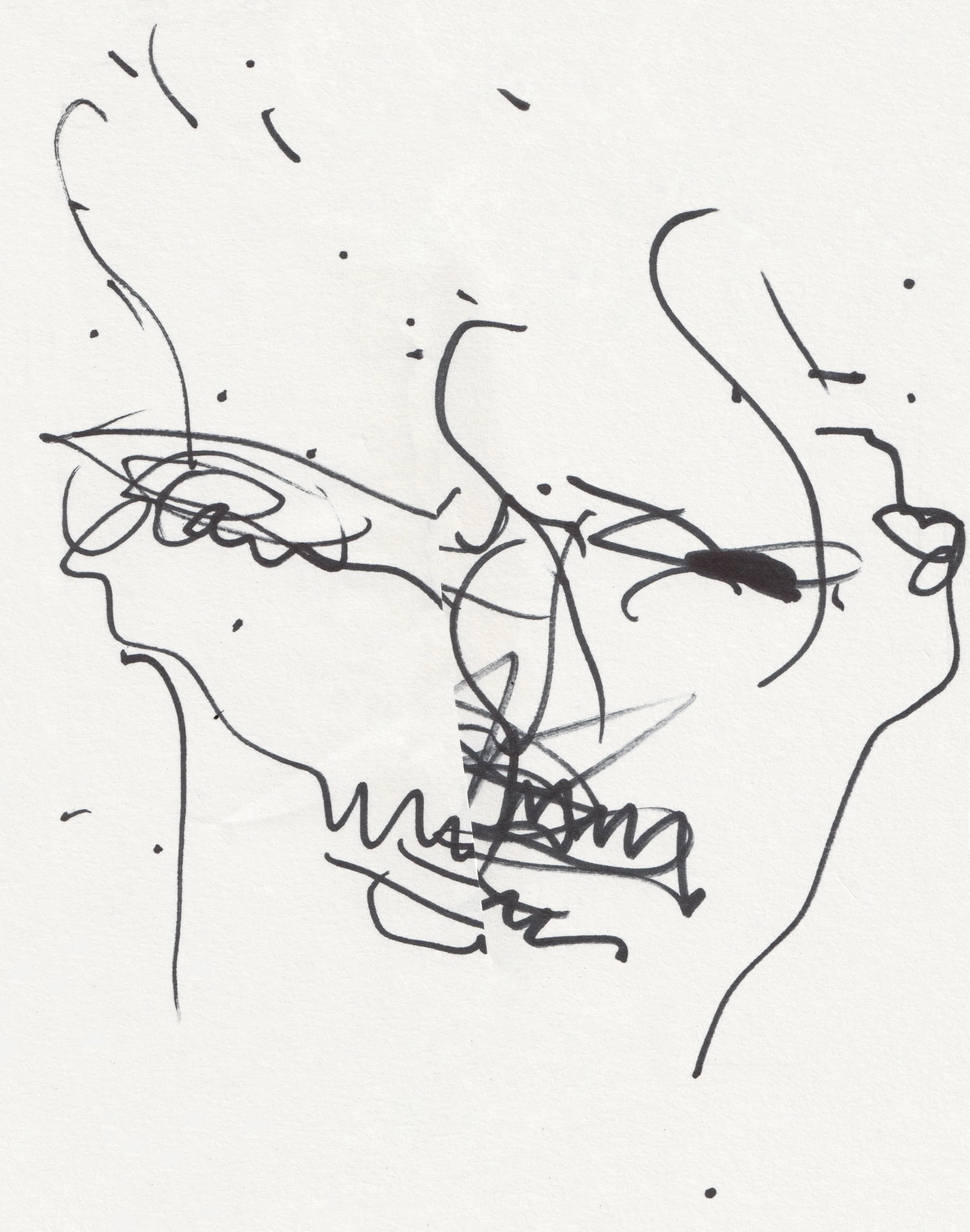 ANAXIMANDER, permanent marker drawing on paper by Jonathan Joubert, 2026.