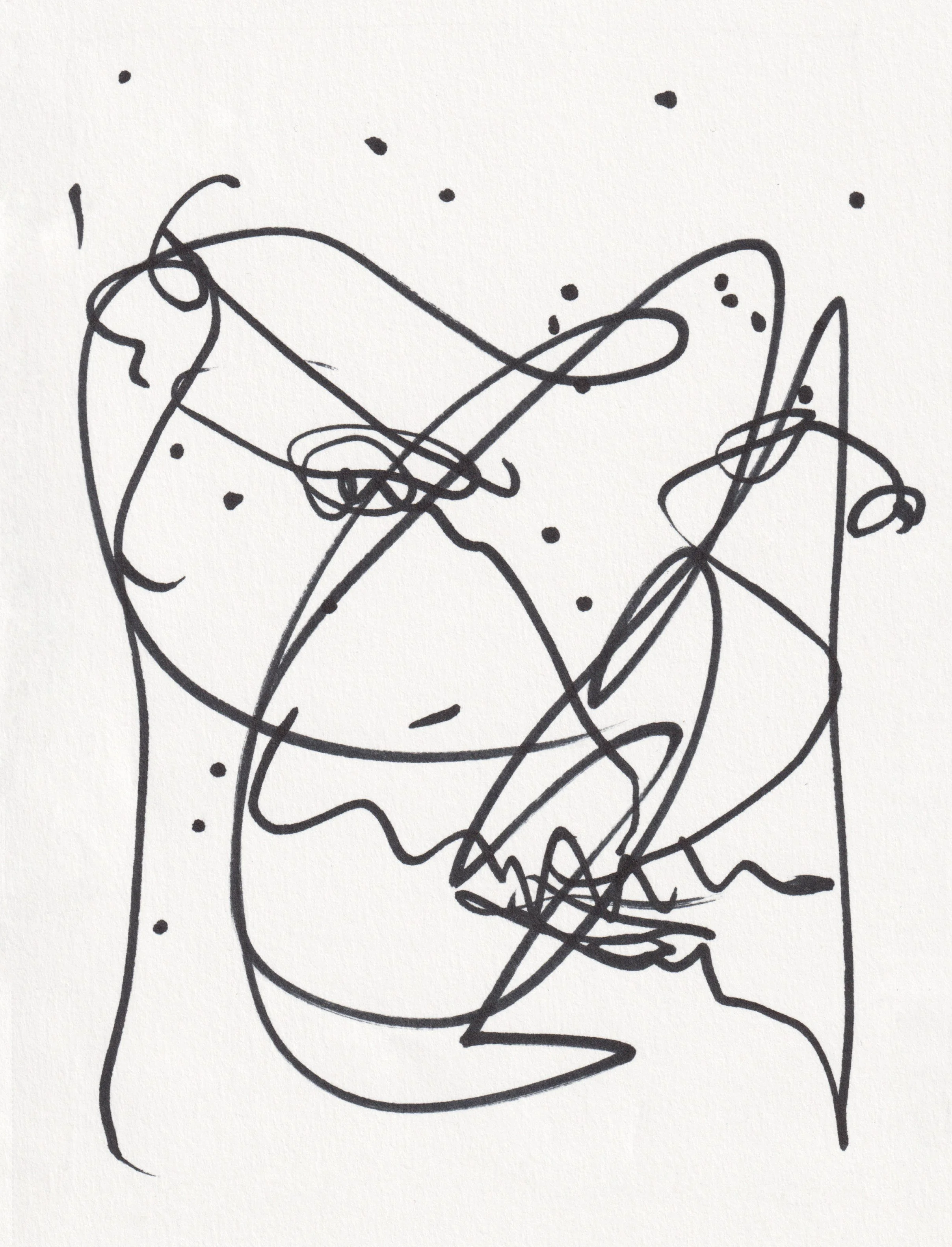 ANAXIMANDER, permanent marker drawing on paper by Jonathan Joubert, 2026.