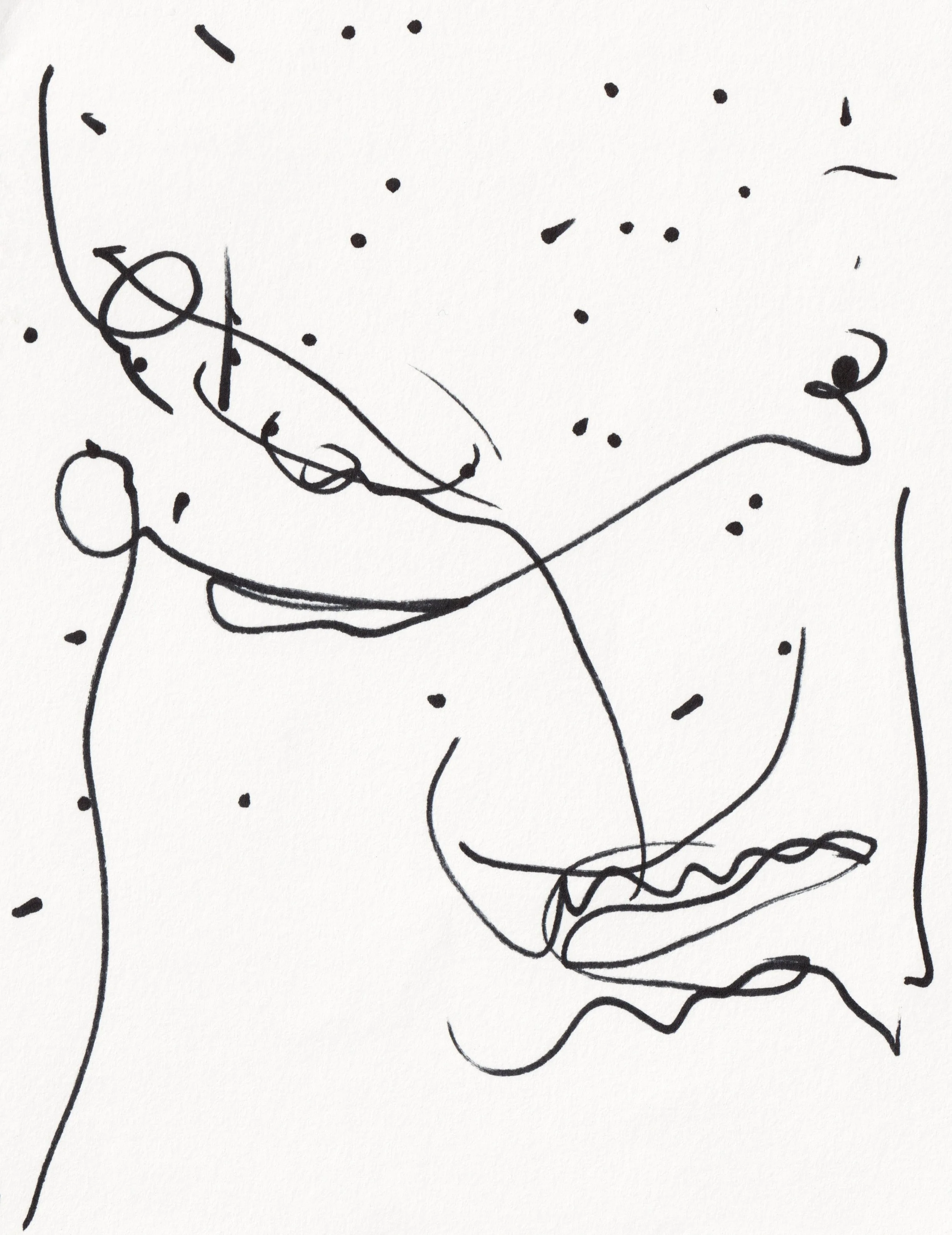 ANAXIMANDER, permanent marker drawing on paper by Jonathan Joubert, 2026.