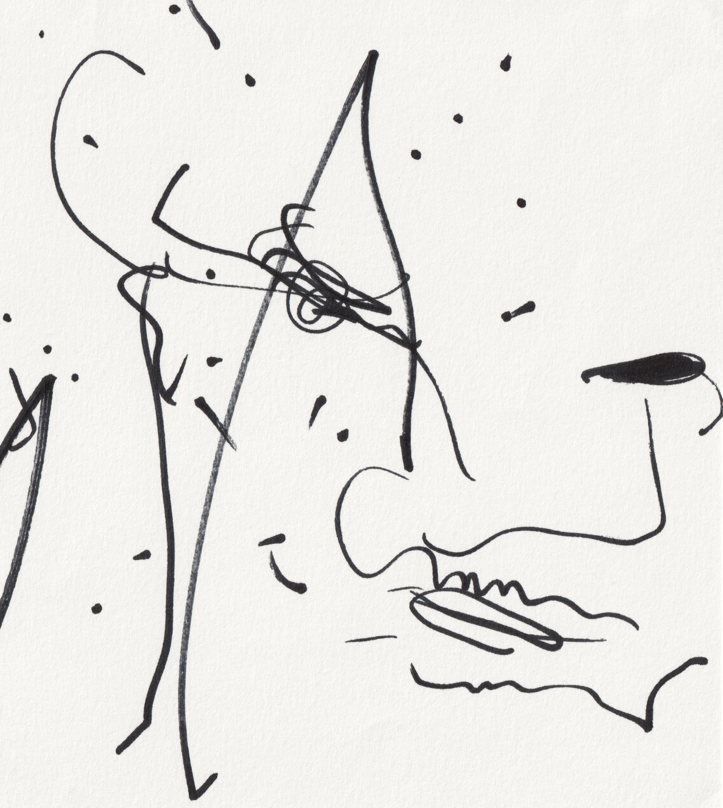 ANAXIMANDER, permanent marker drawing on paper by Jonathan Joubert, 2026.