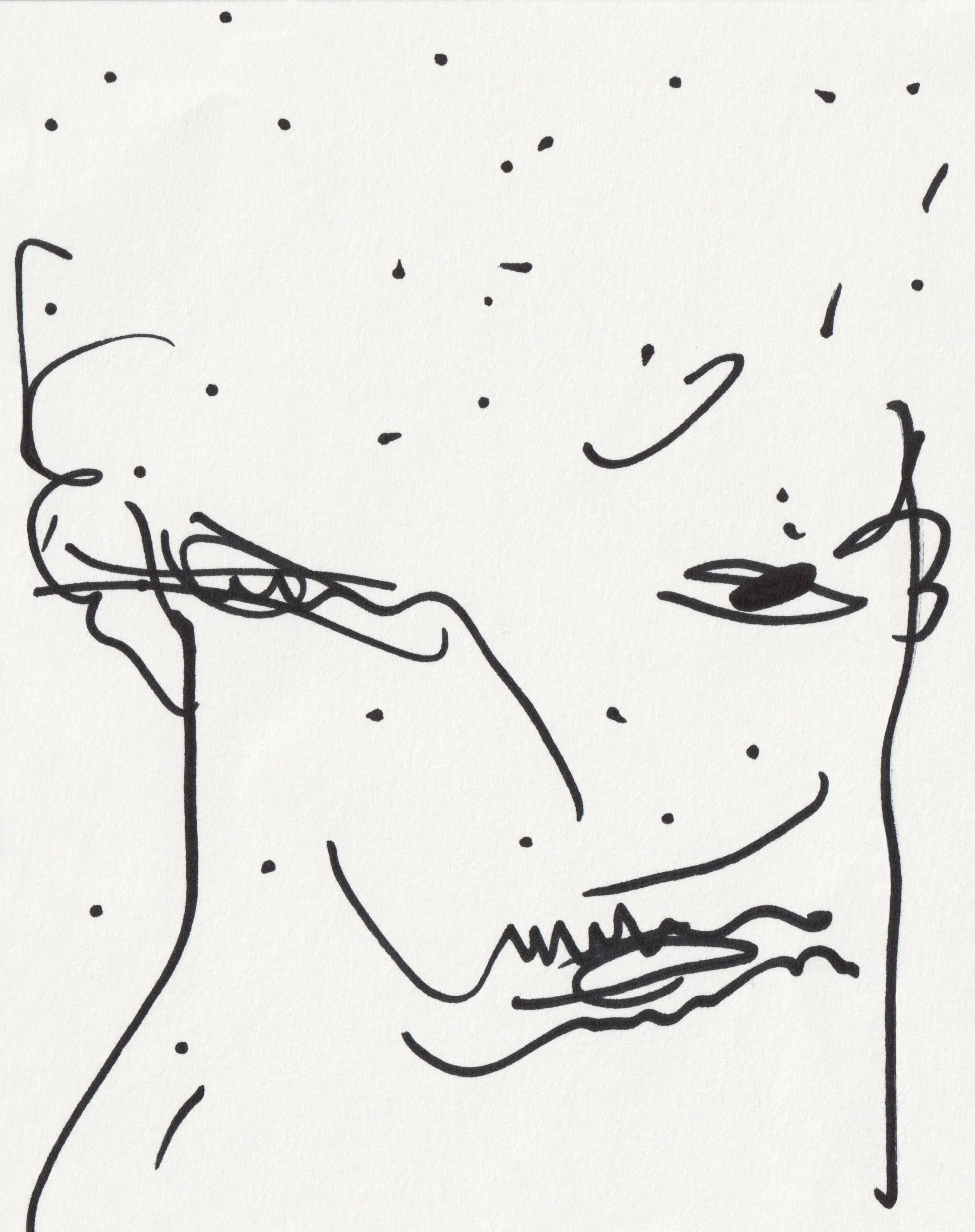 ANAXIMANDER drawing by Jonathan Joubert, permanent marker on paper, 2026.