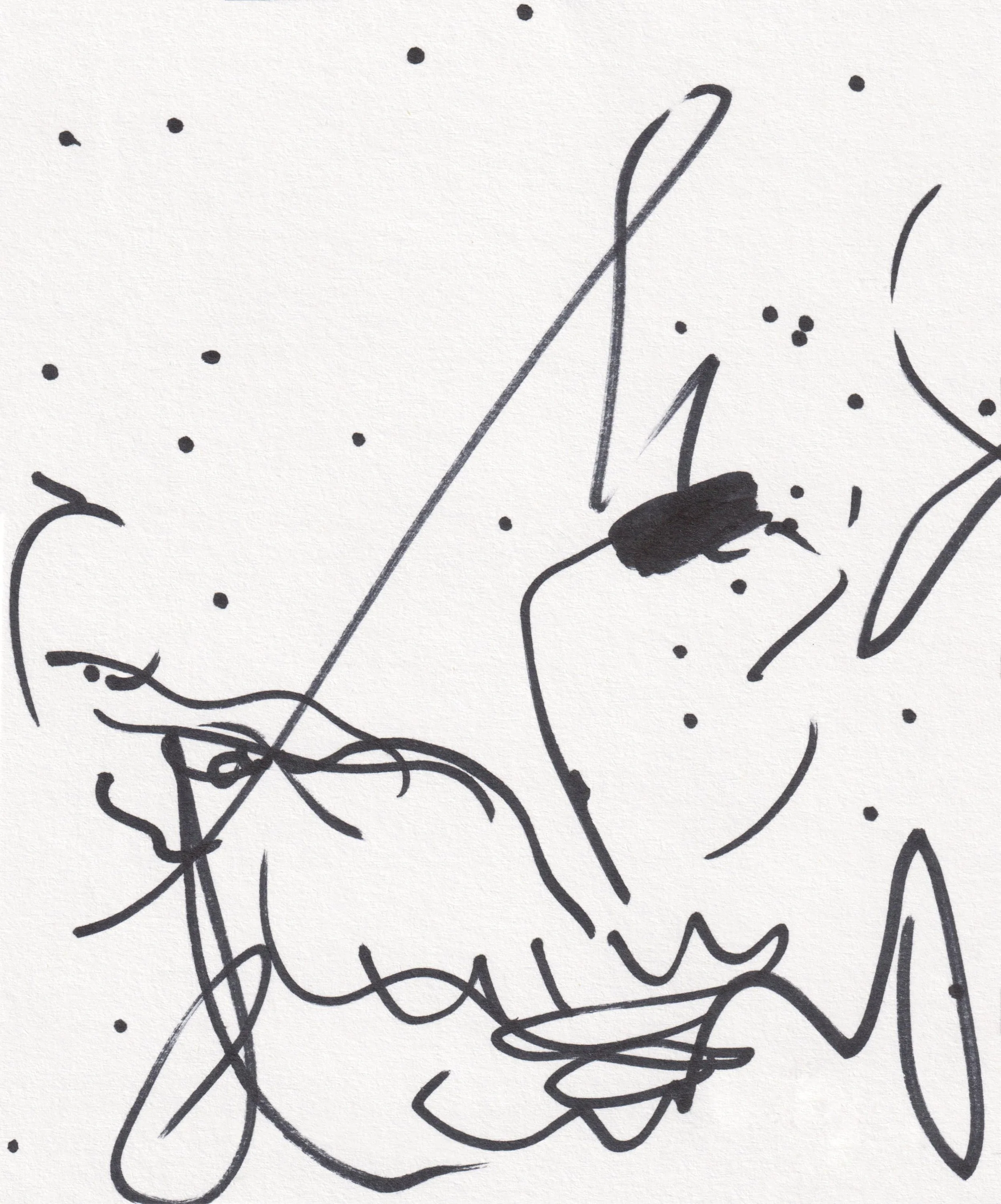 ANAXIMANDER drawing by Jonathan Joubert, permanent marker on paper, 2026.