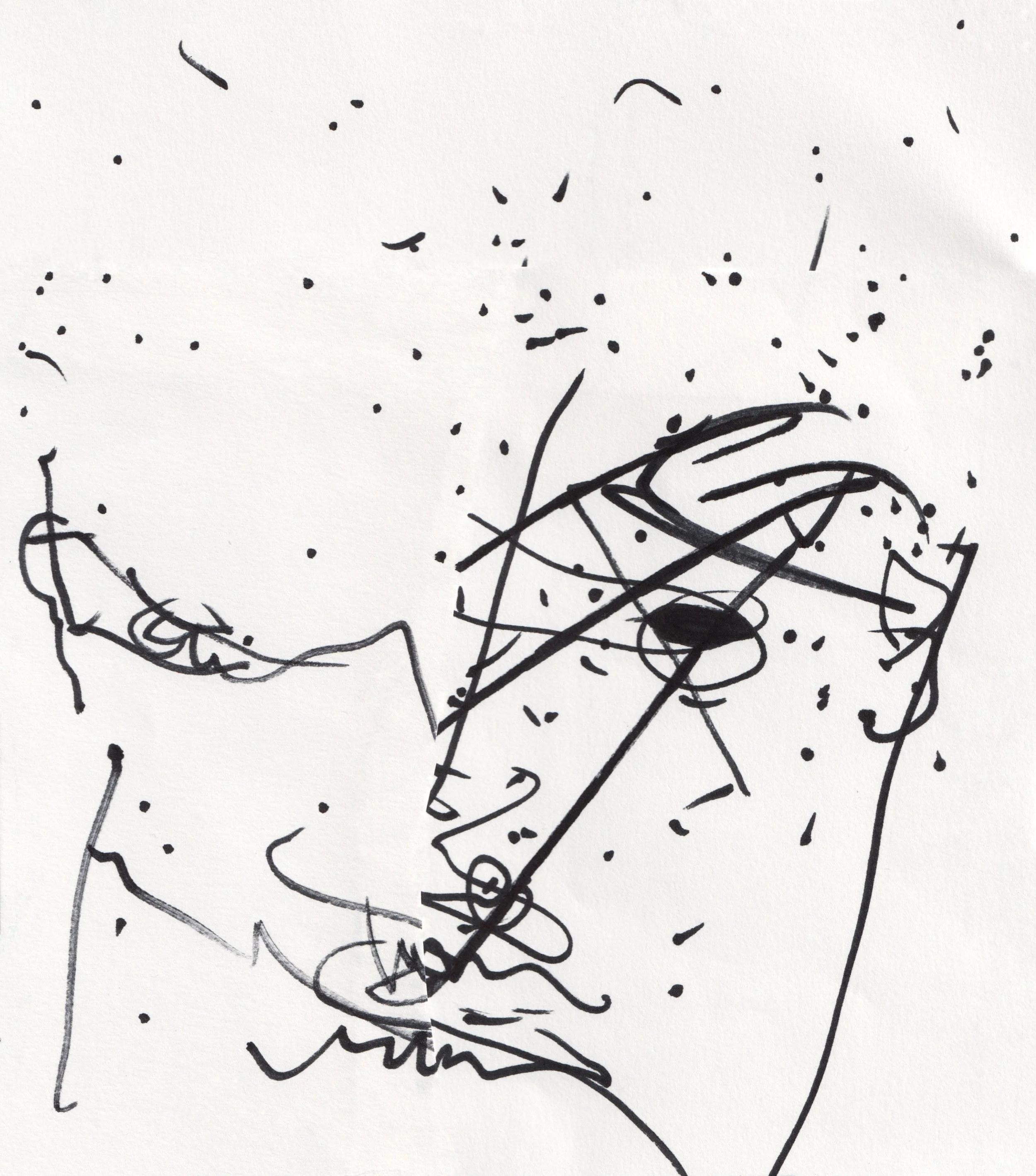 ANAXIMANDER, permanent marker drawing on paper by Jonathan Joubert, 2026.