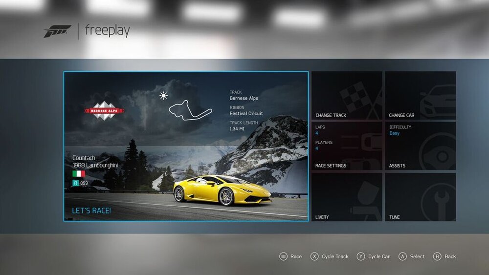 Forza Motorsport 4 UI