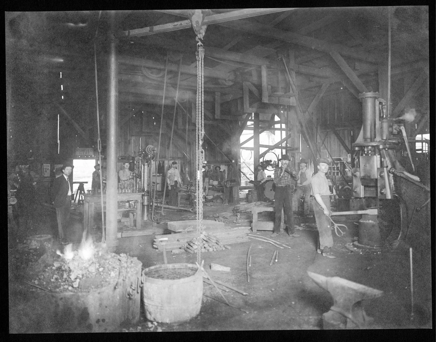 S.P. 266 interior of machinery and repair shop