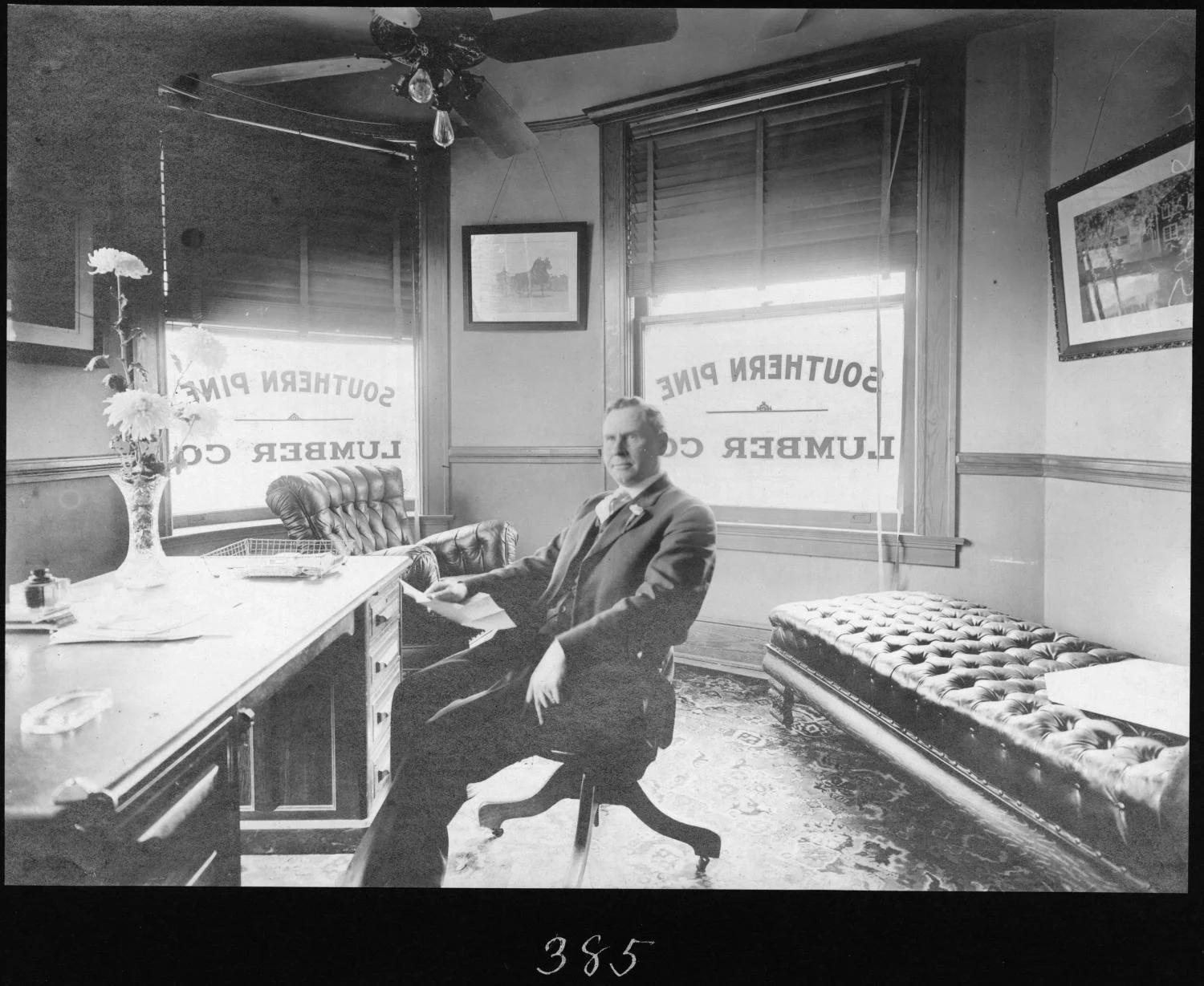 S. P. 385 T. L. L. Temple in Private Office