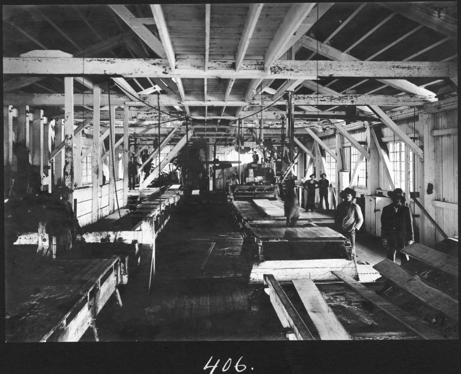 S. P. 406 Hardwood Sawmill Interior