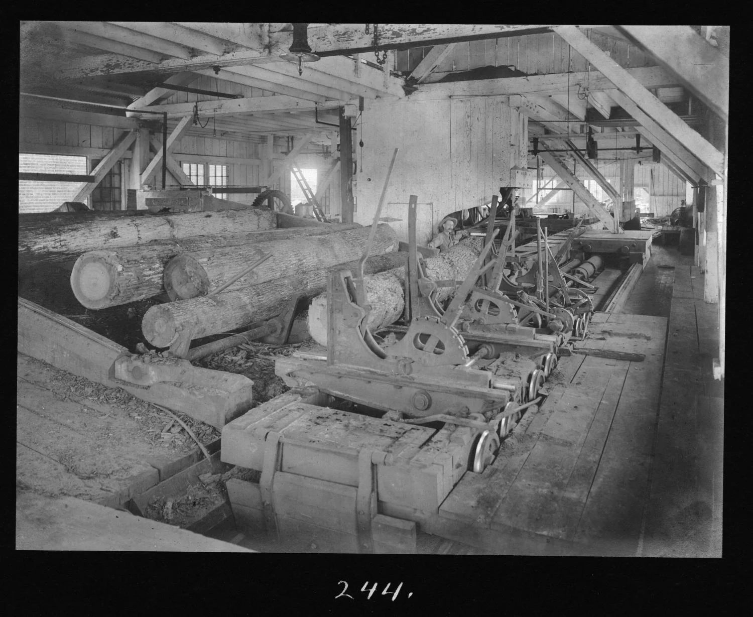 S.P. 244 interior of hardwood sawmill