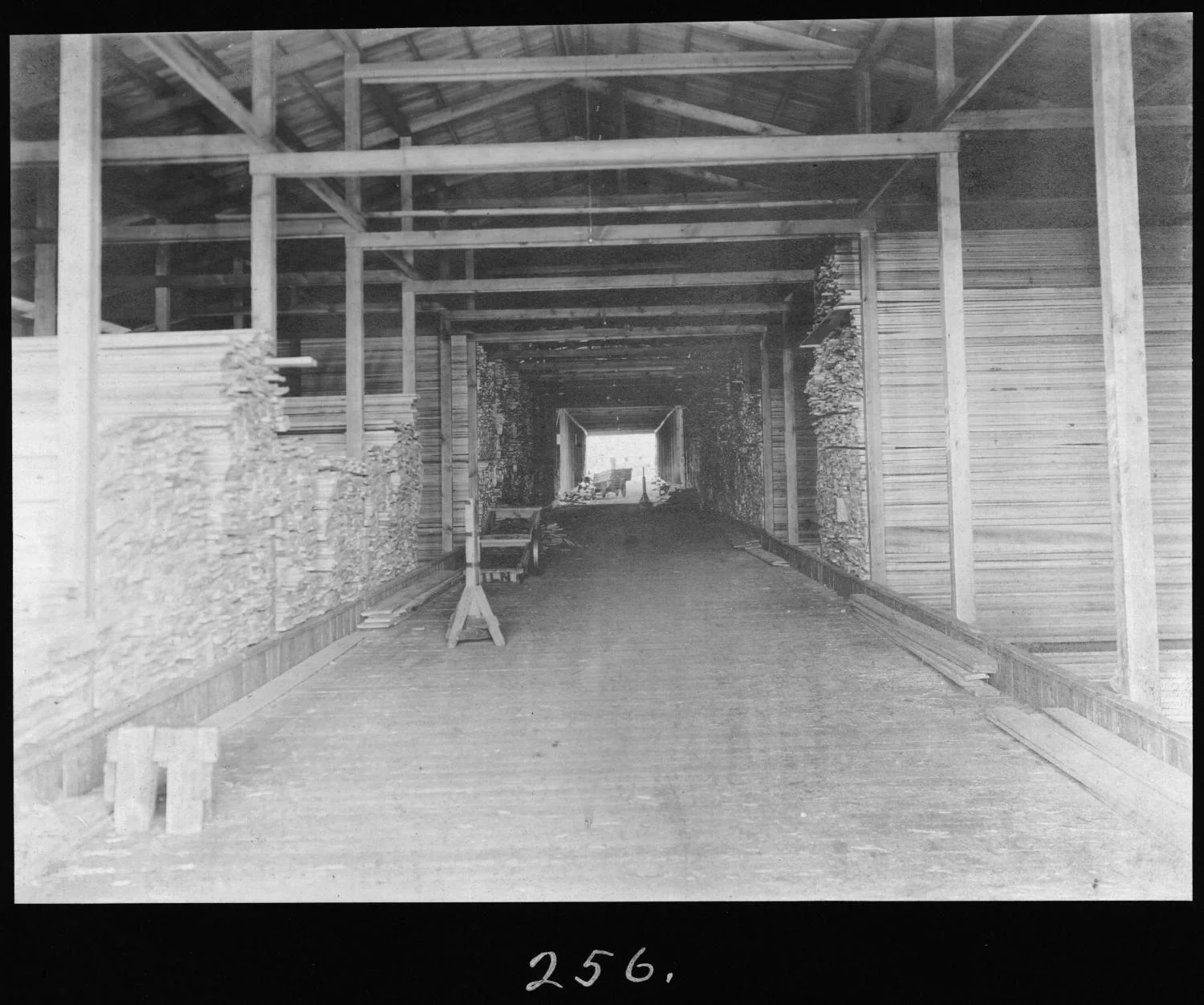S. P. 256 Rough Lumber Shed Interior