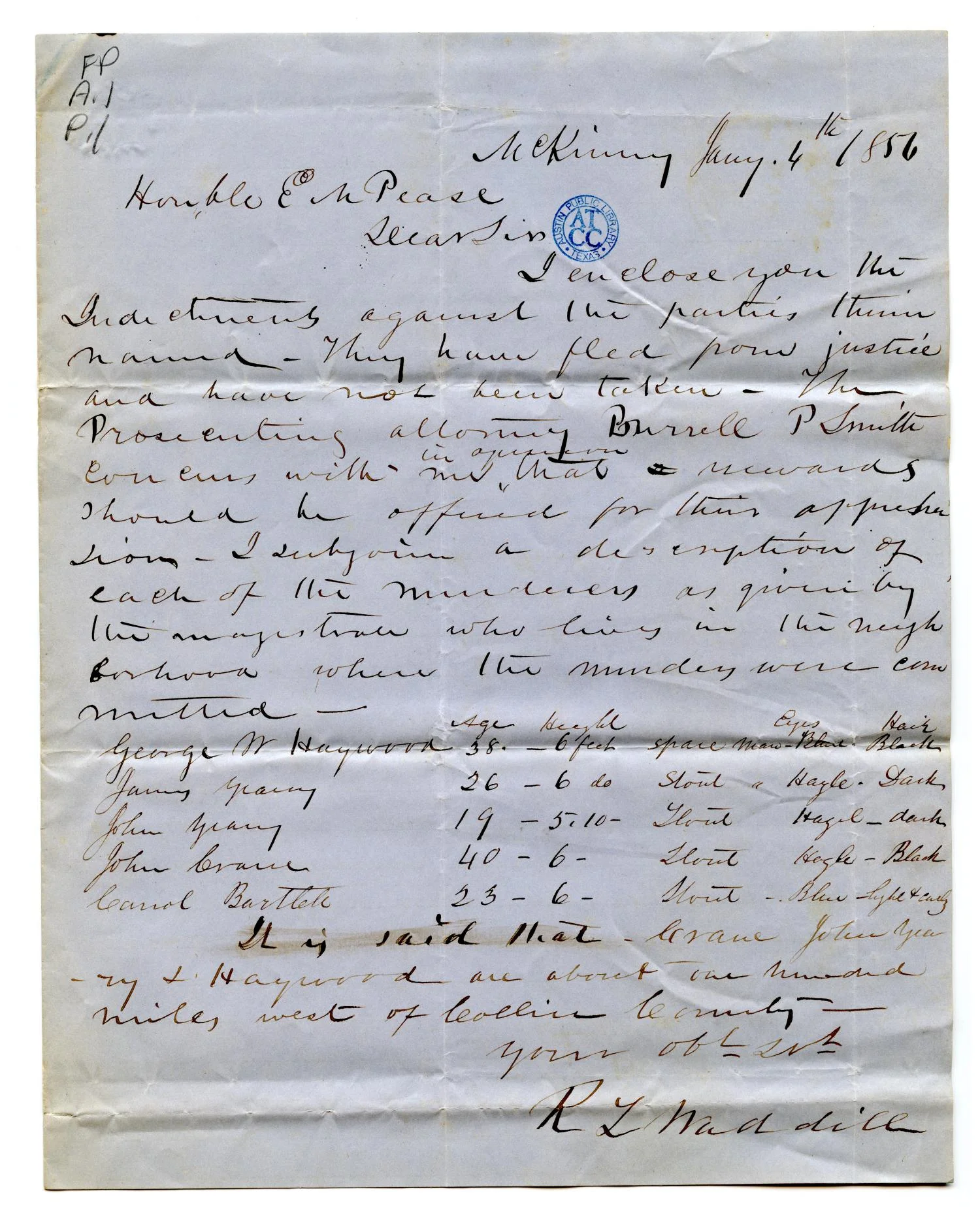 Correspondence to Governor EM Pease from RL Waddill.jpg