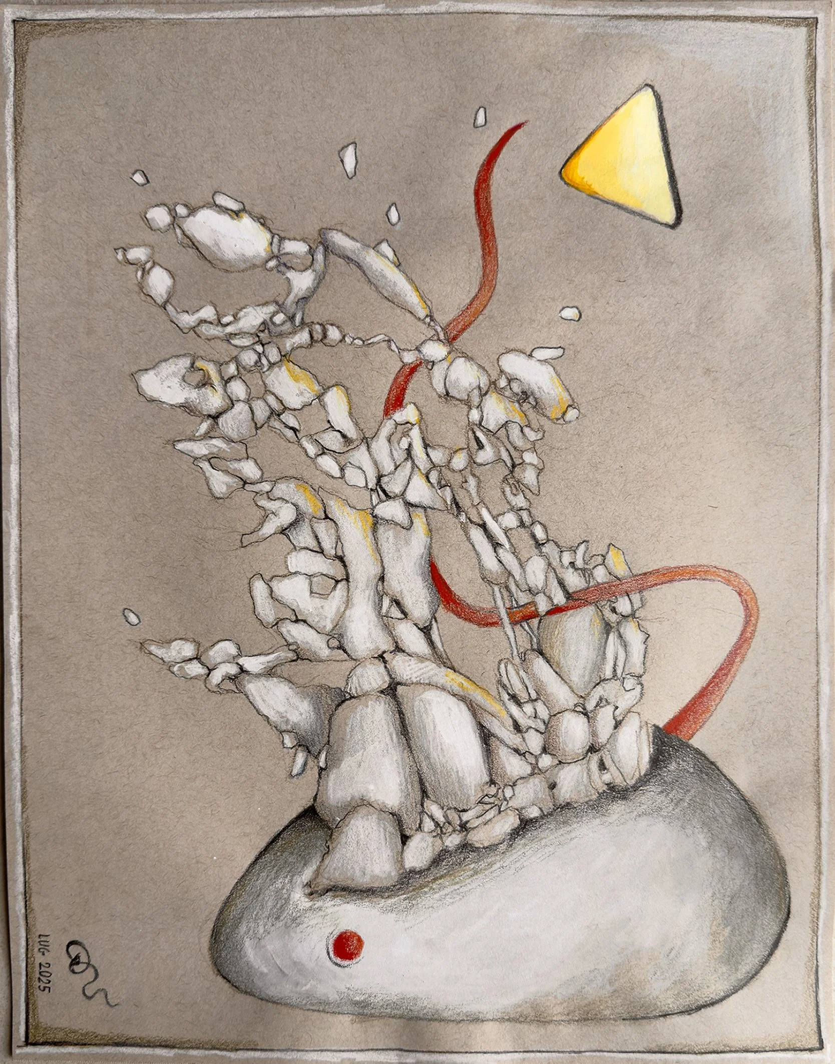 Crescita in presenza di un segno Divino , cm. 35,5 x 28