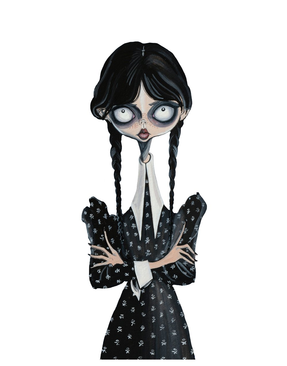 Wednesday Addams Art — Jamie Lee Reardin