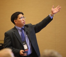 Villanueva makes a point during his breakout session.