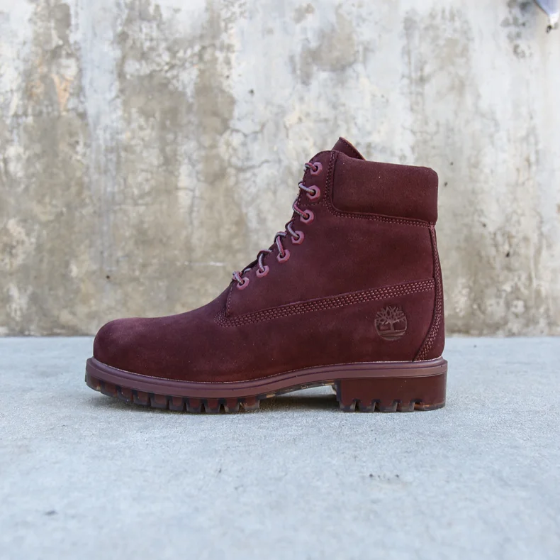 Timberland 6" Premium Silk Suede Autumn Leaf in Port