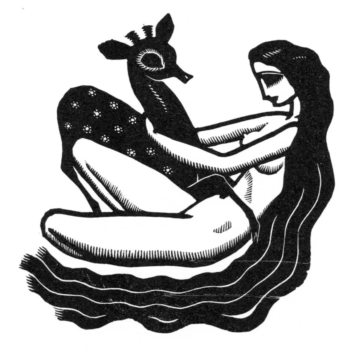 Wood engraving by James Reid for The Song Of Songs published
by Farrar and Rinehart in 1931. One of twelve Publisher's proofs on Mohawk Superfine 80 lb. cover for the limited
edition portfolio James Reid: Selected Wood Engravings ,
published by Brier Hill Press, 2013. Image size 4" x 5½"; overall sheet
size 9" x 12". Numbered in pencil lower left corner of image;
publisher's blind stamp lower right corner of sheet. REID-S30 $150.