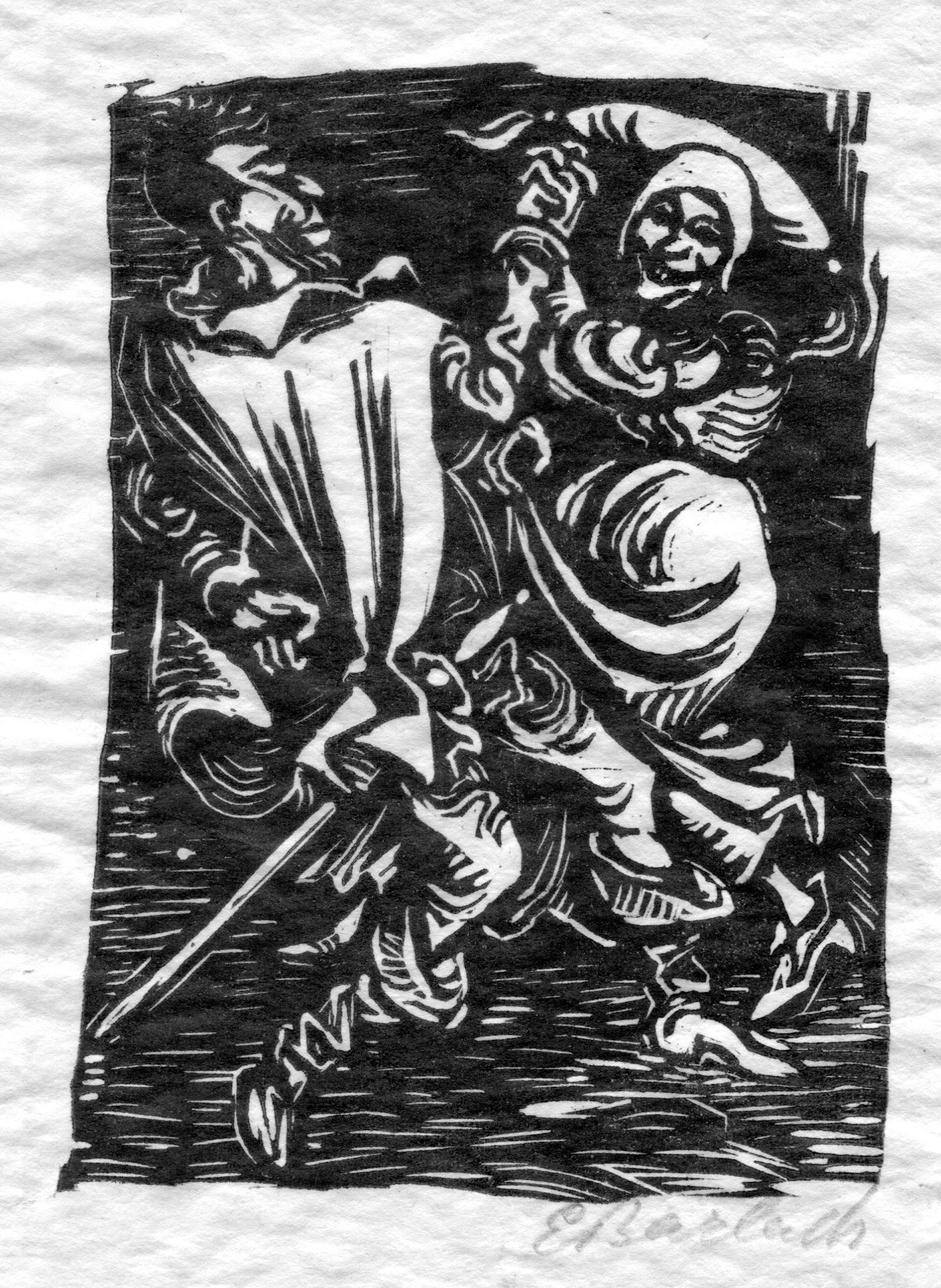 Mephistopheles tanzend mit der Alten