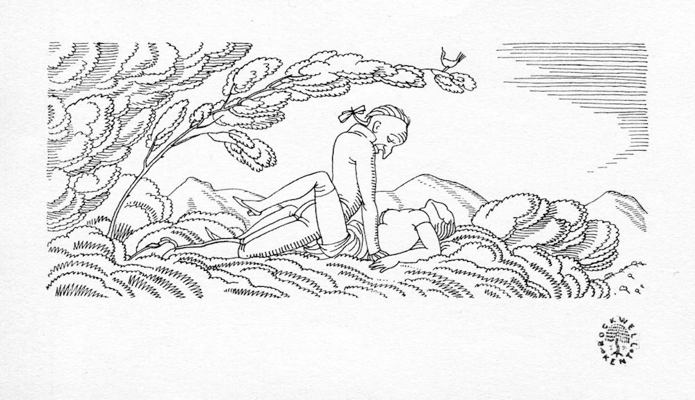 Unpublished illustration for Candide