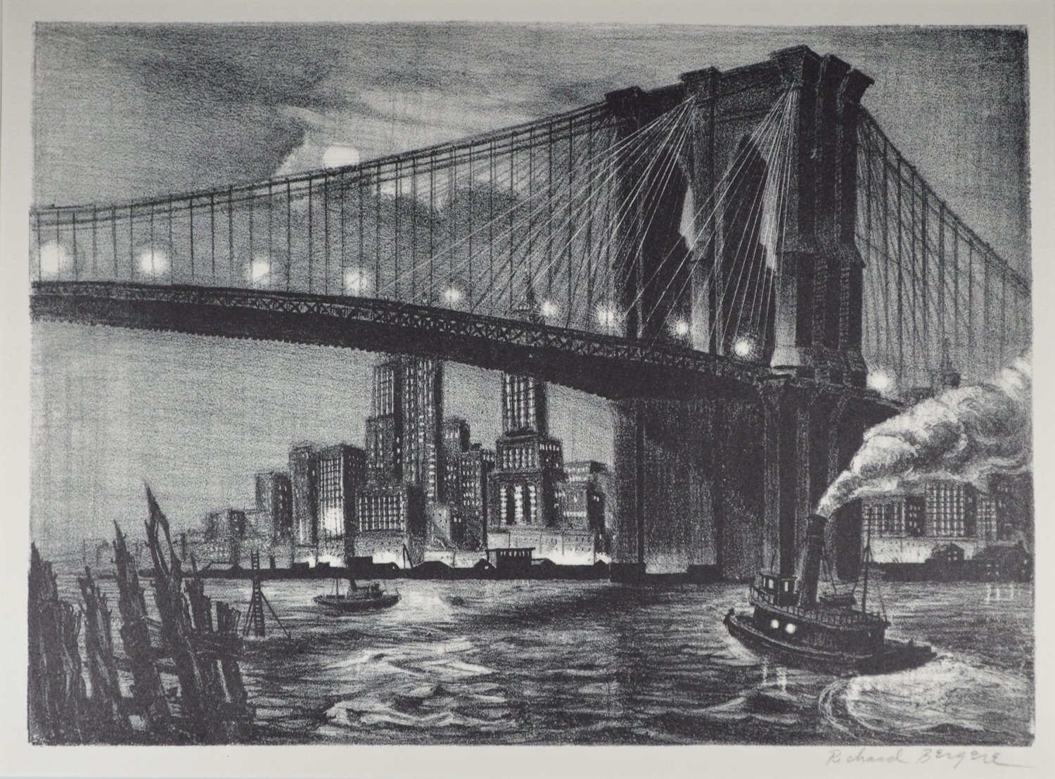 Bergere-Twilight Over Brooklyn Bridge.jpg