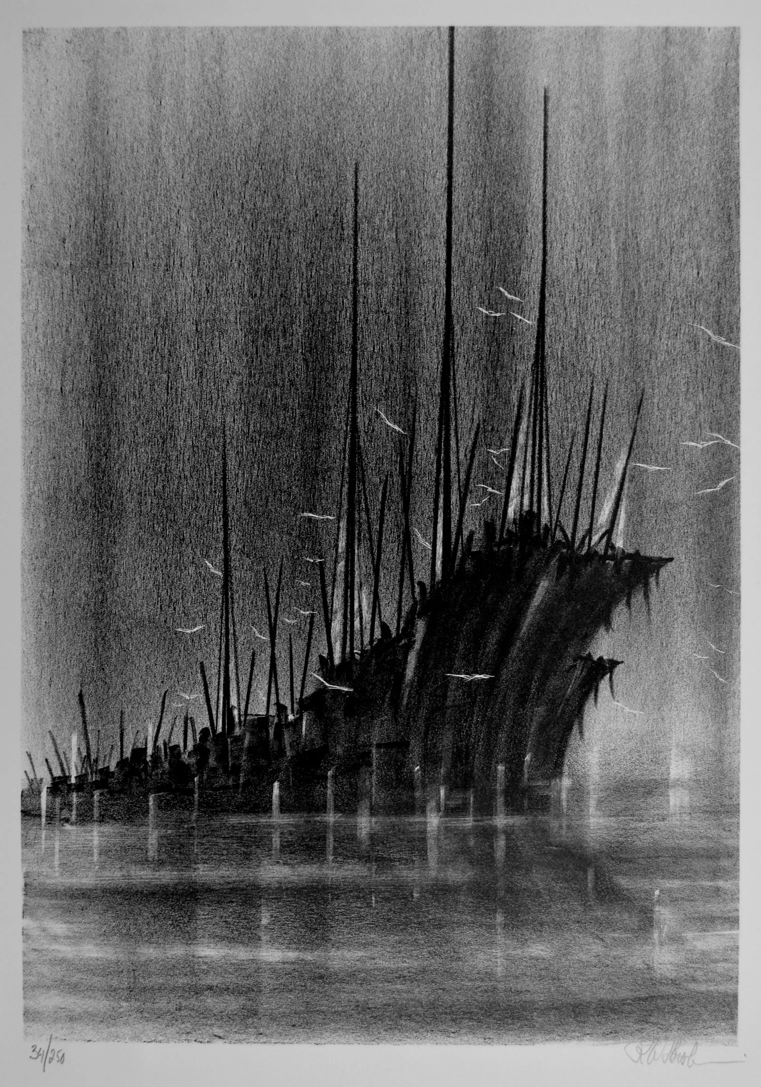 Anchored Boats