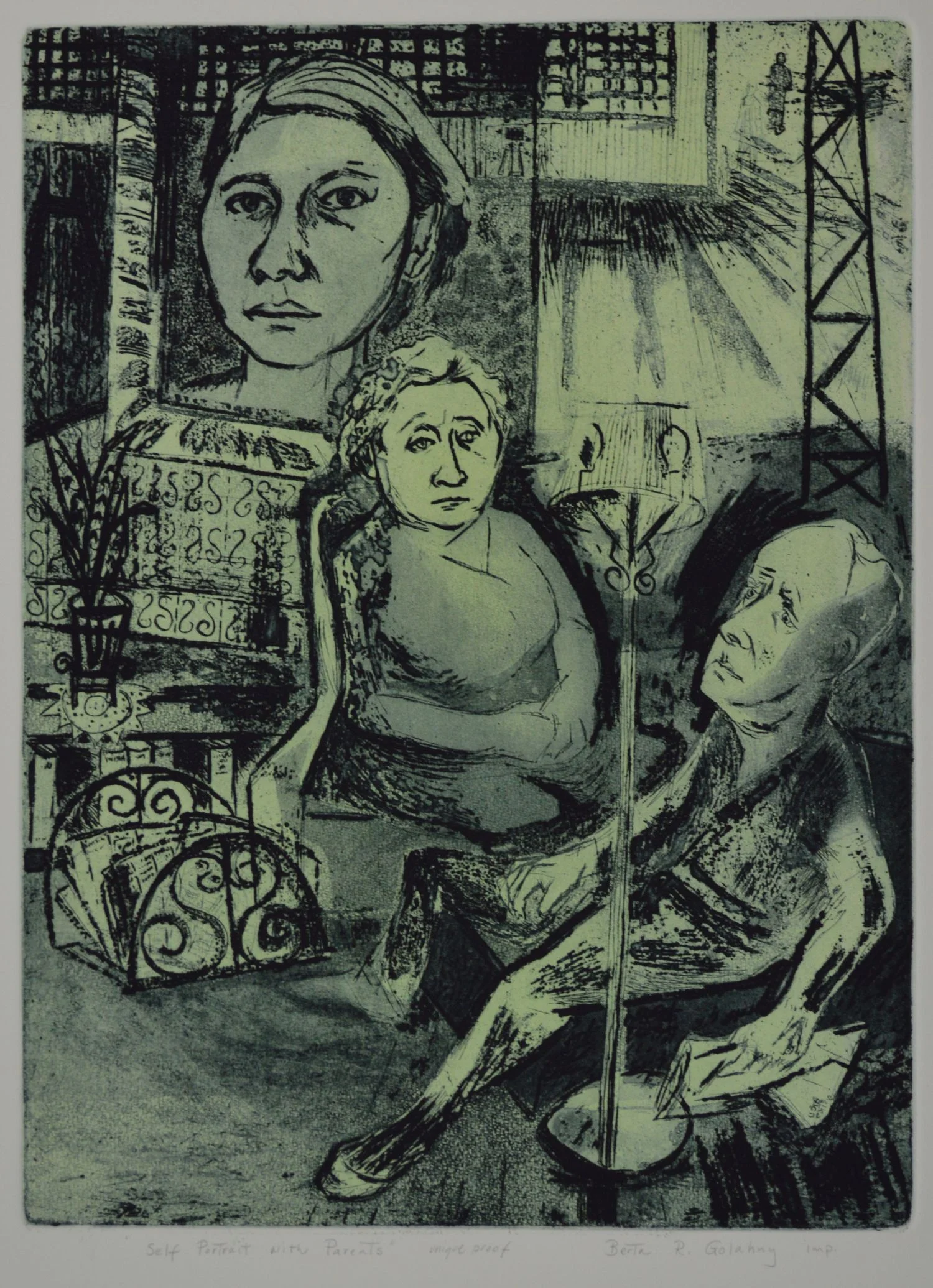 Self-portrait with Parents