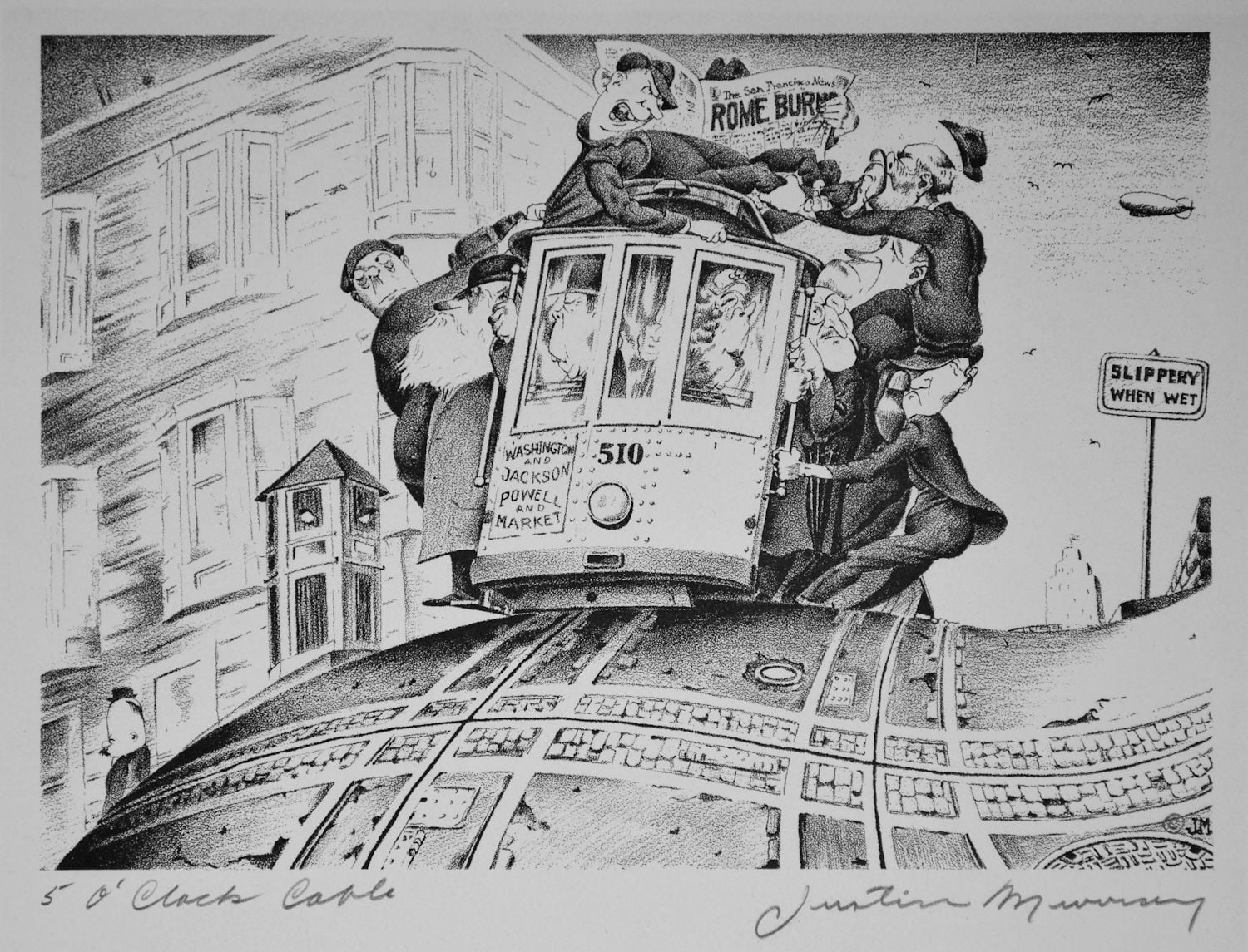 Lithograph, 1940s; edition not stated. Image size 8” x 5-5/8"; sheet size 11” x 8½”. Titled and signed in pencil by the artist in the lower margin. Very good overall condition, with faint toning in sight area. $125