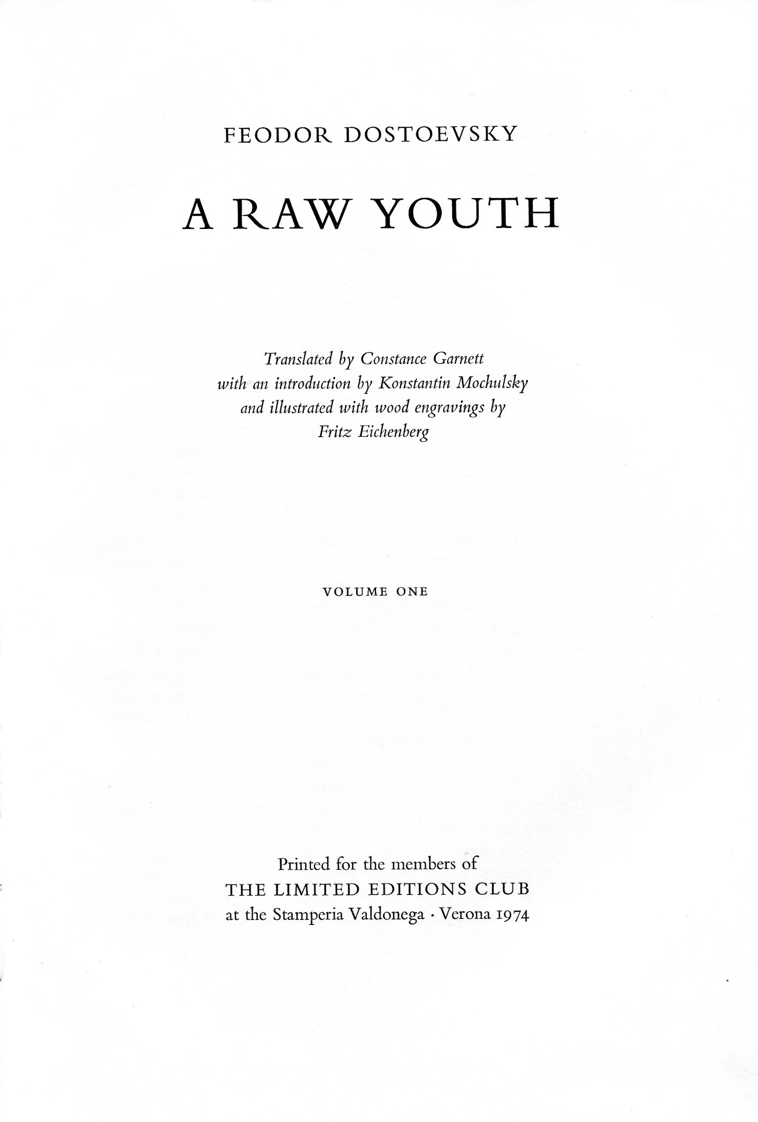 Dostoevsky: A Raw Youth