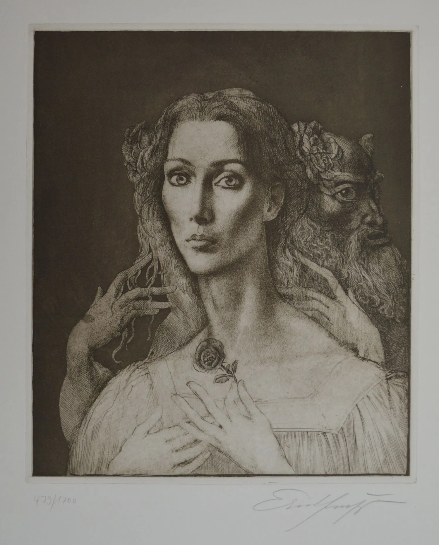 Pan verführt junge Frau