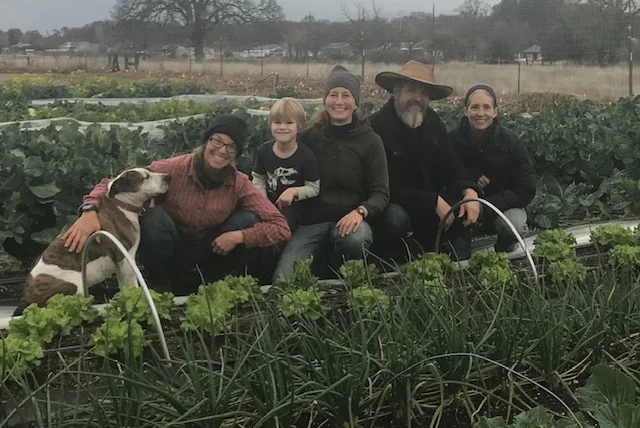Your farmers from left to right: Ranch dog Ginger, Angela, Jack, Heather, Kraig, and Audrey