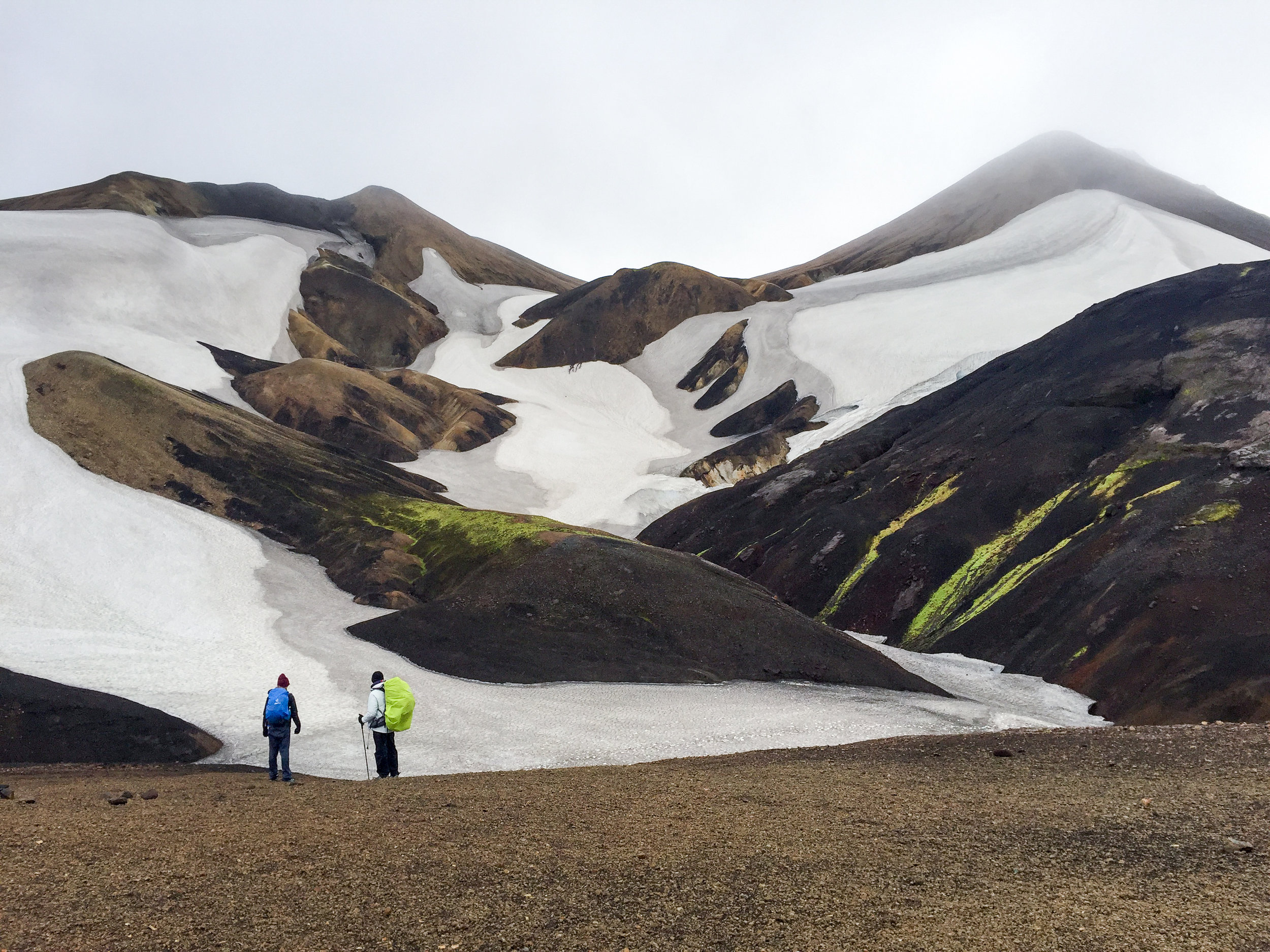 Tiny people, big mountains. 