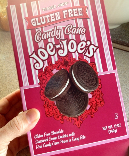 We used Trader Joe's yummy peppermint Joe Joe's.