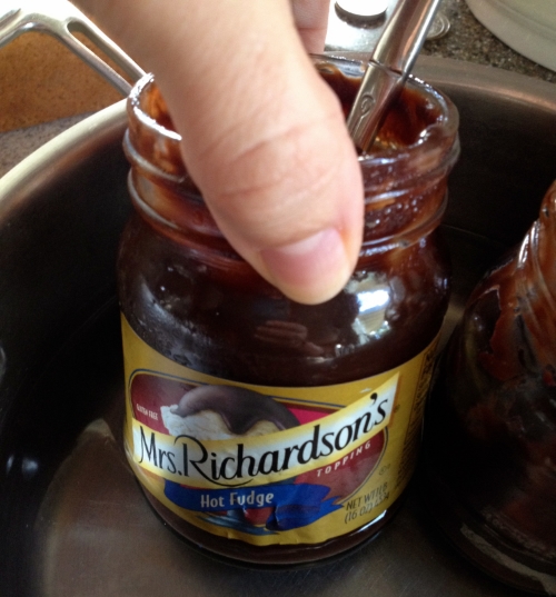 Use good quality sauces. Mrs. Richardson's has to be heated because it's so thick. Yum!
