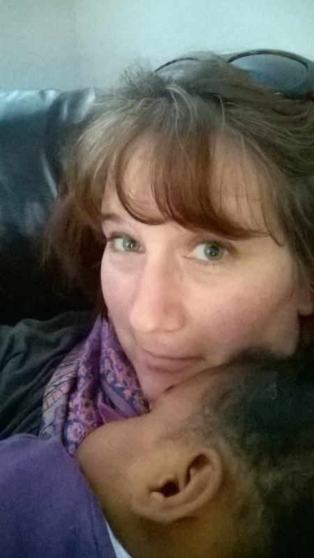 Snuggling one of our sweet girls