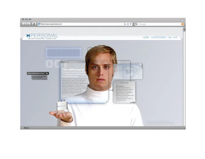  MPersonal website homepage.&nbsp; 