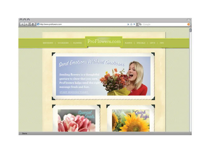  Redesigned Proflower page.&nbsp; 