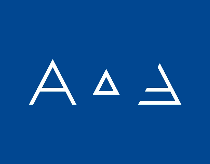 Breaking up the icon, you can see the “A”, “o”, and “F”. When together, the letterforms create a versatile, but unique form. 