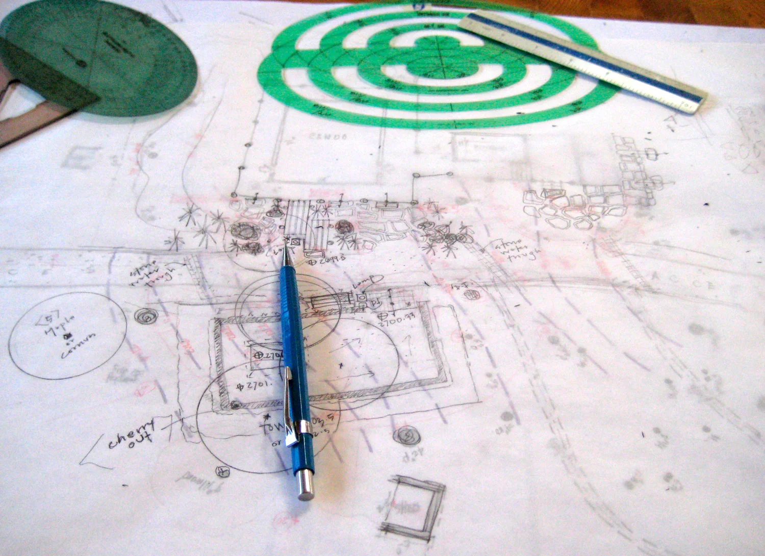 Early sketch for a garden design