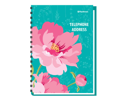 PlanAhead 73559 Telephone/Address Book; Stand Out with One of These Fun Designed Assorted Colors 