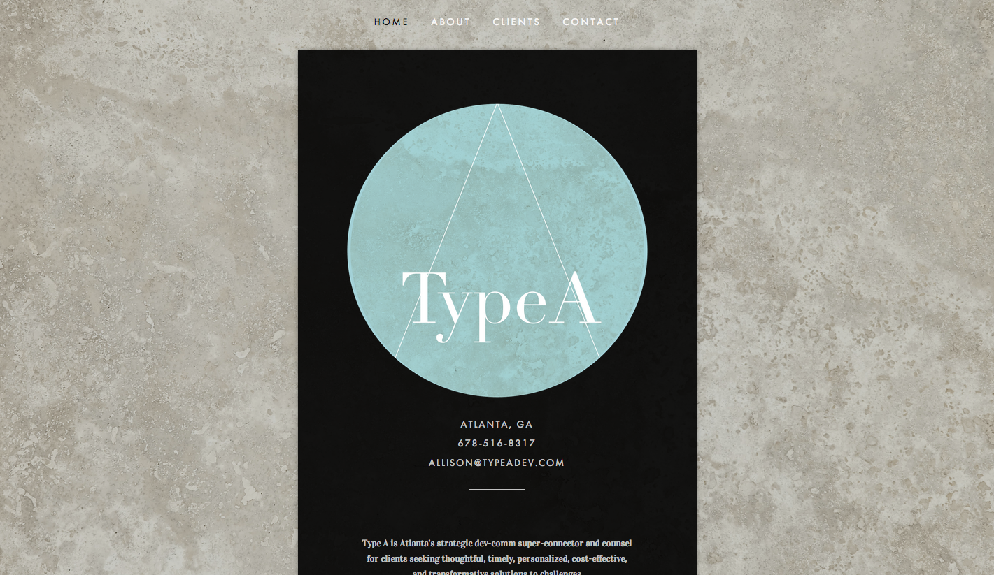 Website Design: Type A DevCom, Atlanta GA