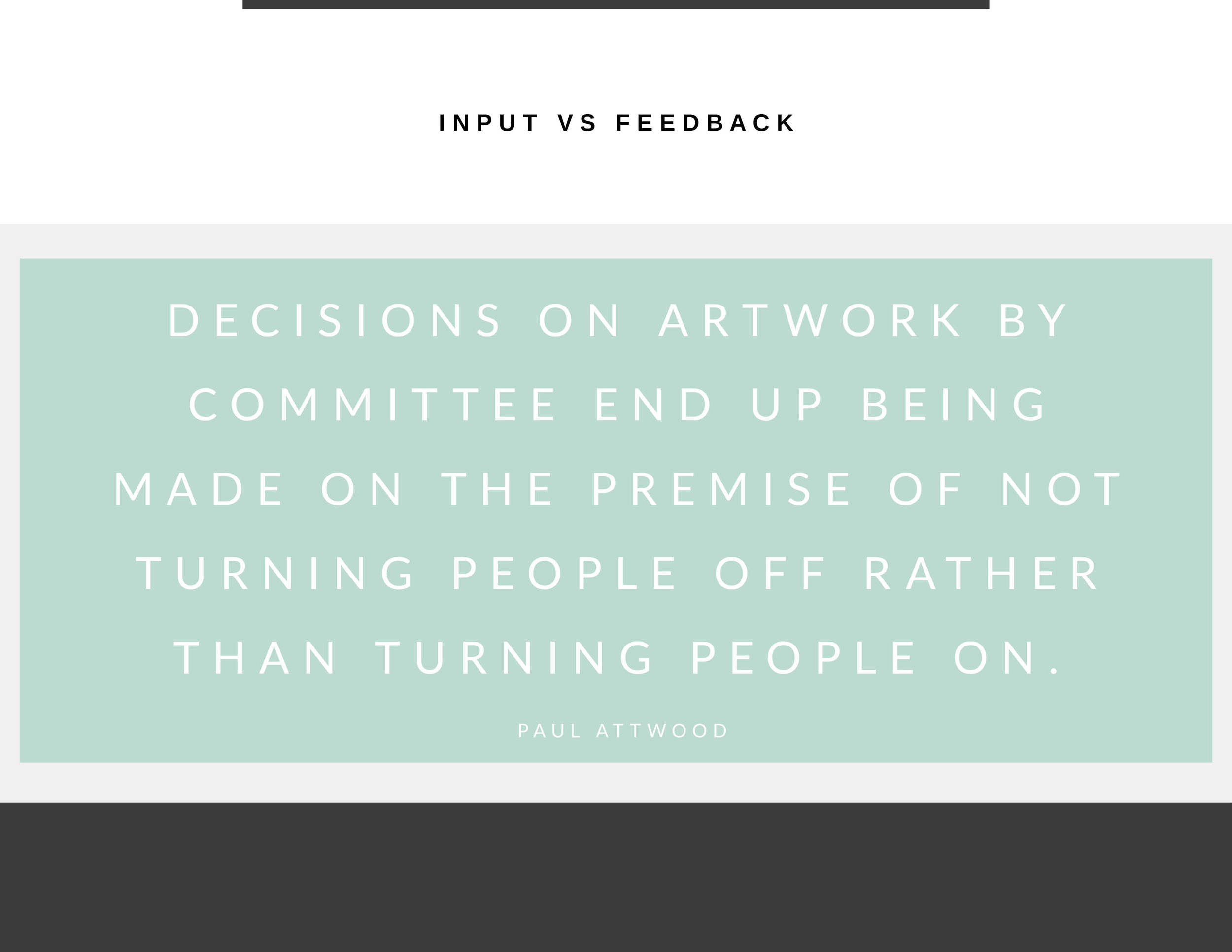 Ok, this is my favorite new thing to talk about thanks to my pal Sarah Martis who introduced me to what the difference between Input vs. Feedback is. She also gave Treebird and impromptu handshaking seminar shouting "meat to meat" at all of us. It was effective. Read on...
