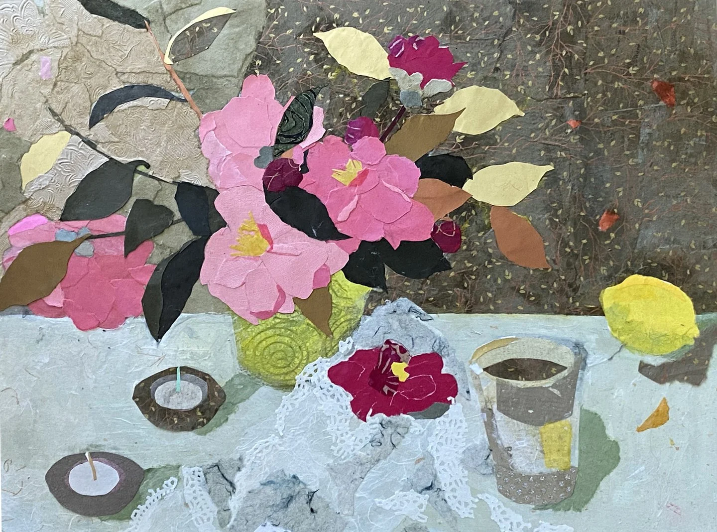 Springtime Collage-A Playful Approach w/ Lisa Snow Lady – April 25: All Levels