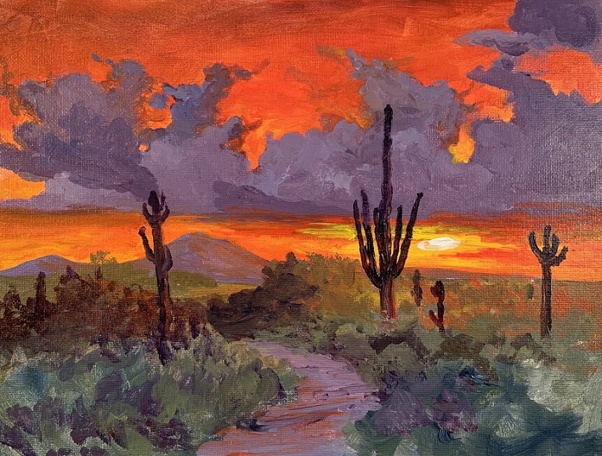 Moore-K. Arizona Sunset acrylic 9x12.jpg