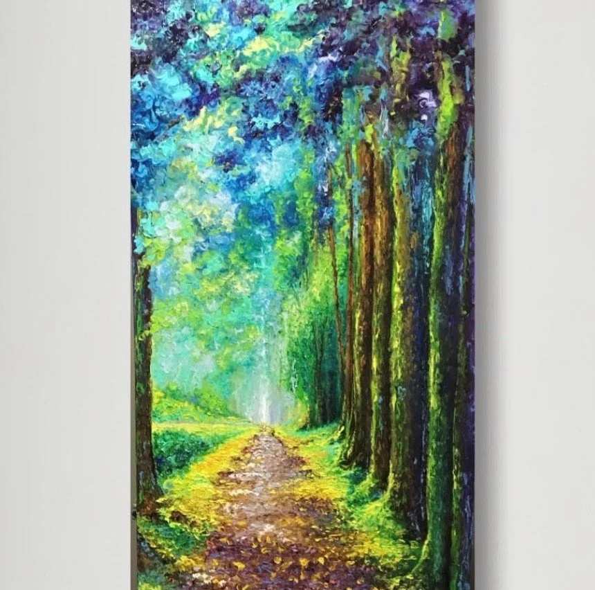 Friday Night Art & Wine -Finger Painting a Colorful Canopy of Trees w/ Kimberly Adams: July 17- 5-8 pm - All Levels