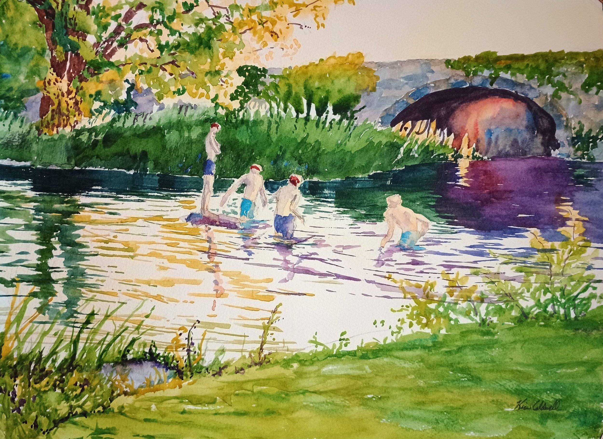 Online Class: Creative Freedom in Watercolor w/ Kim Caldwell - Tuesdays - Feb 3-24,  9:30-12:00: Intermediate